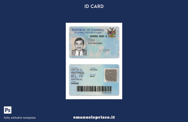 modello ID Namibia in stile verificato
